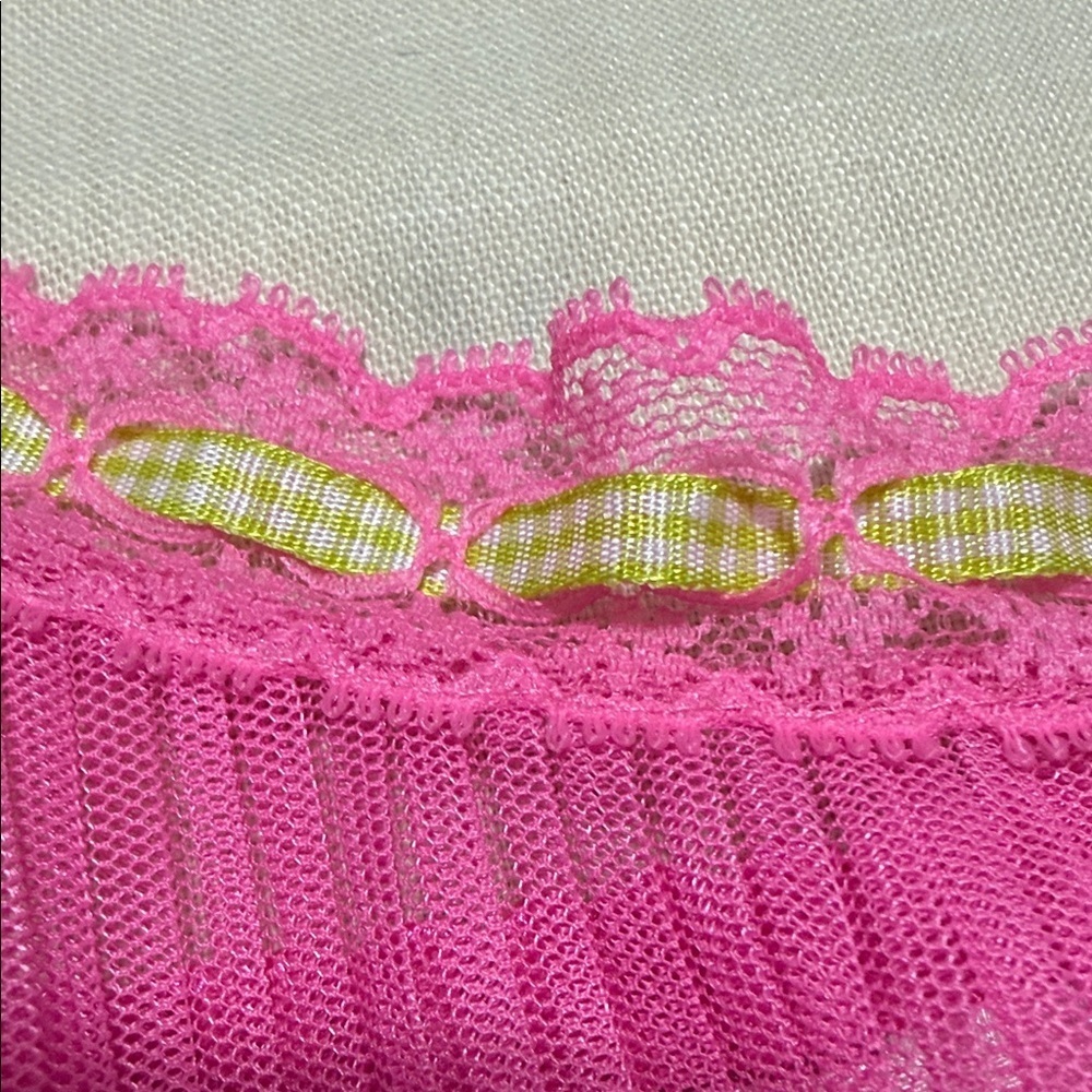 Victoria's Secret Y2K Pink Baby Doll Sheer Slip Dress Fairy Nightie - Picture 7 of 13